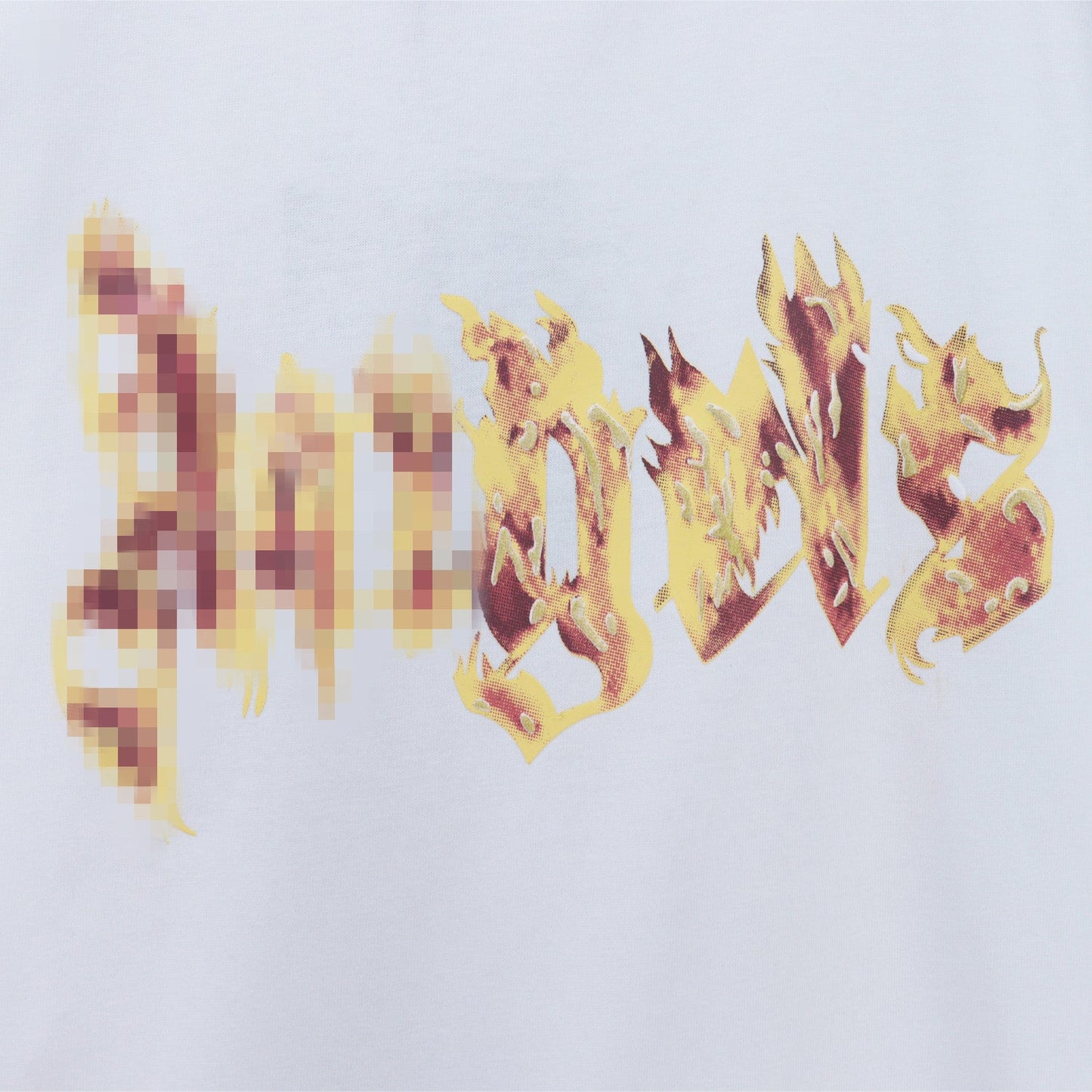 Palm Angels T Shirts Flame Letter Logo Short Sleeve T-Shirt