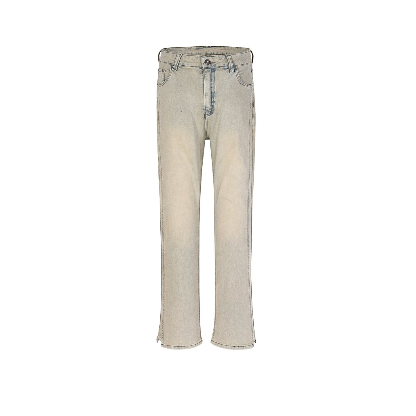 MIJKO Men's Vintage Pants MIJKO Men's Women's Trousers Washed Old Jeans