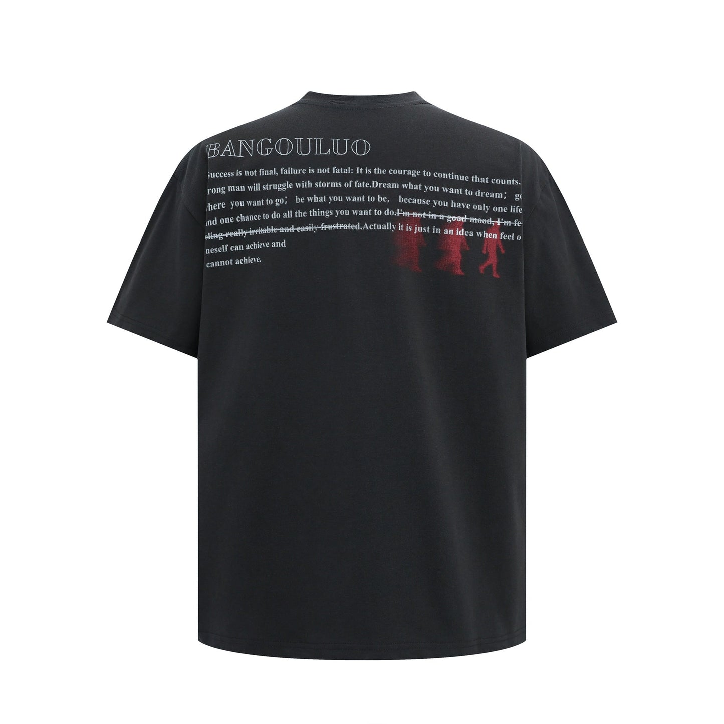 Unisex T-shirts Summer Shadow Portrait Men's Loose Short Sleeve T-Shirt