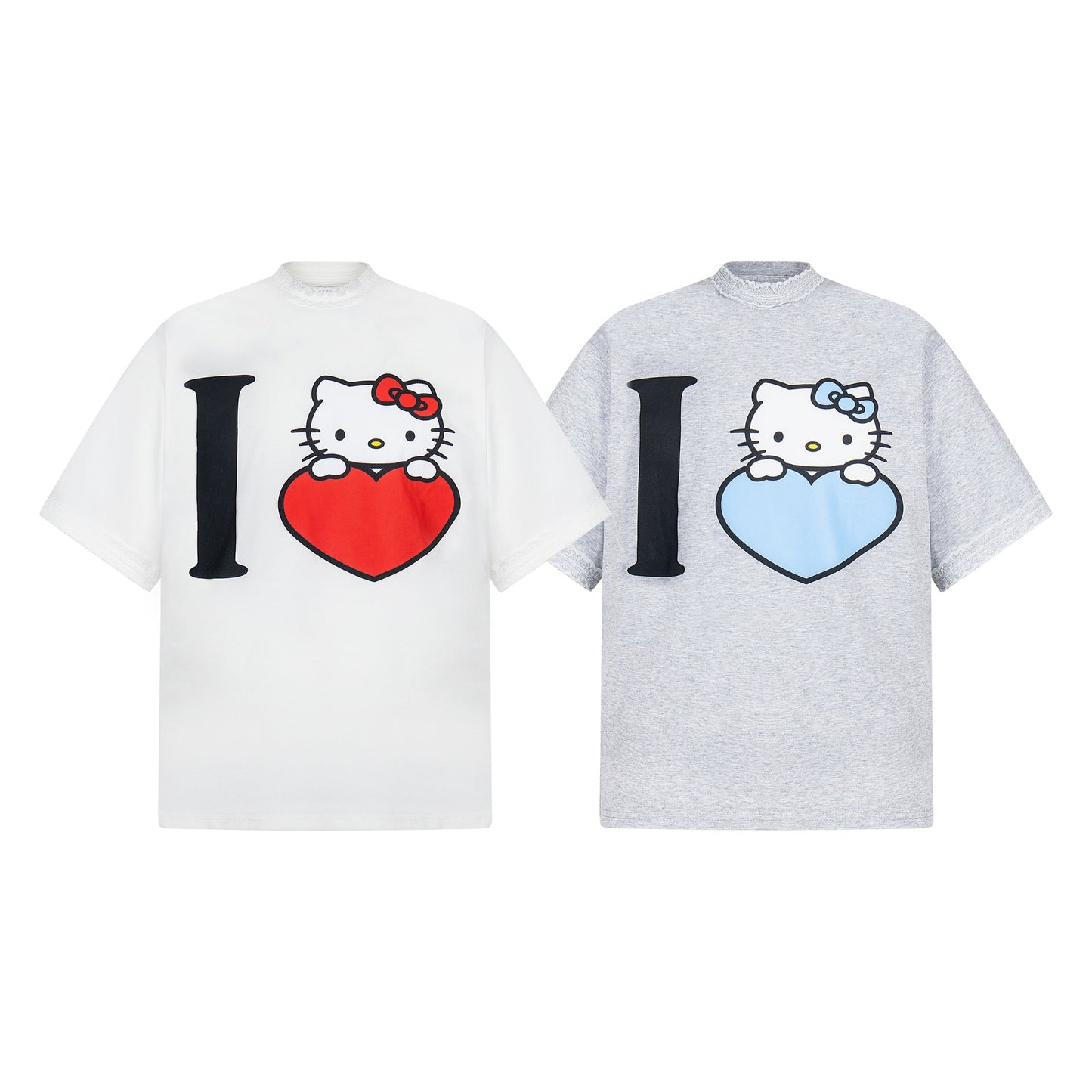 Unisex T-shirts KT Cat Niche Design Loose High-end T-shirts