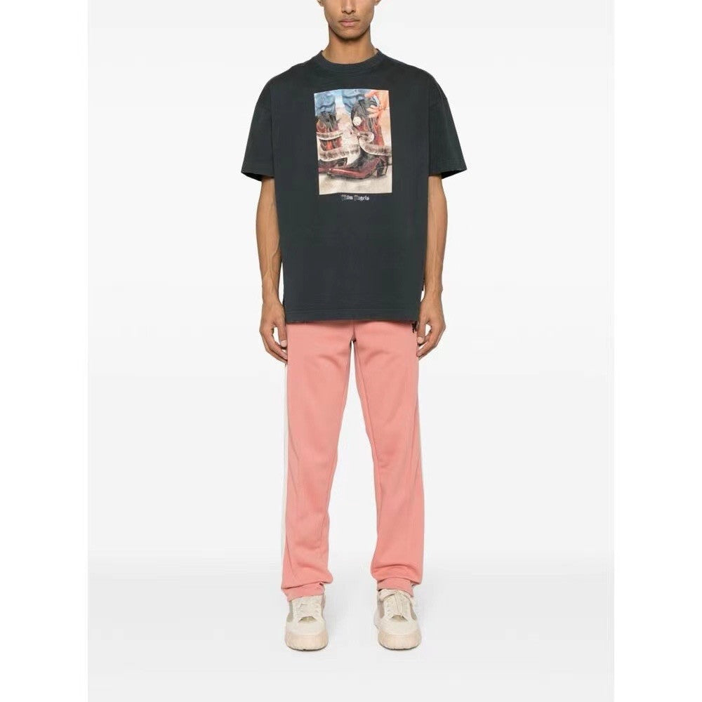 Palm Angels T Shirts Dice and Snake Print Short Sleeve T-Shirt