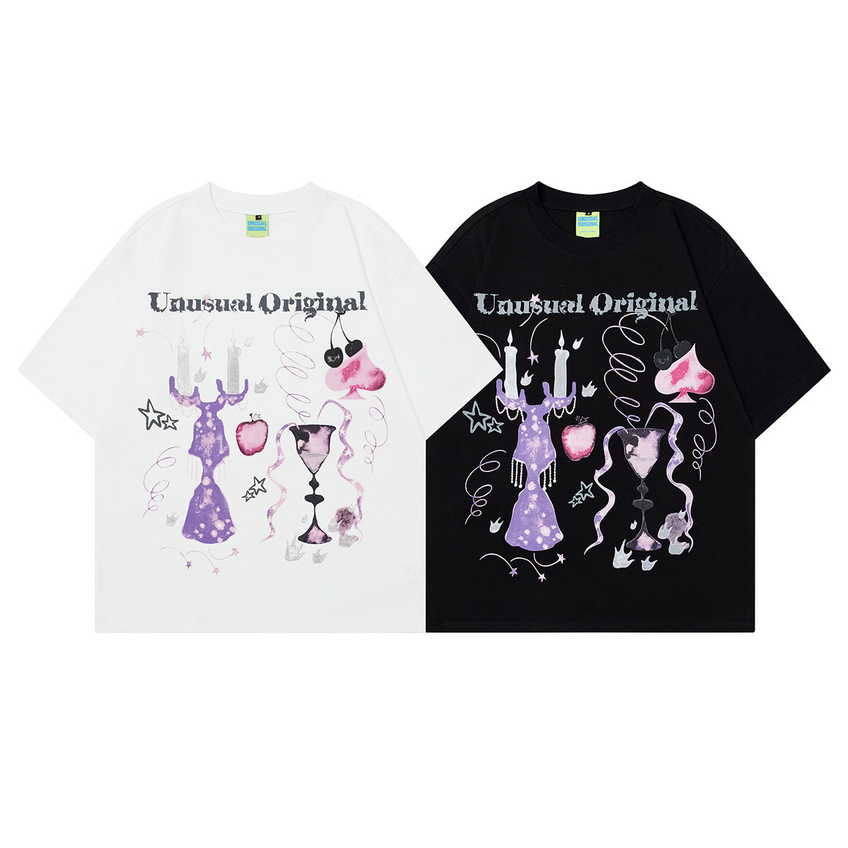 Unisex T-shirts Summer Painting Men's Loose Short Sleeve T-Shirt