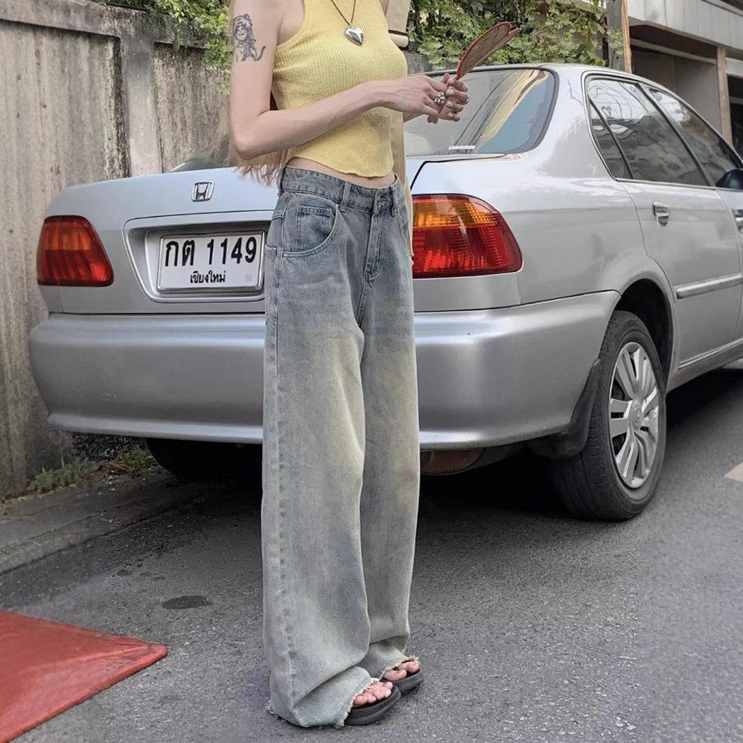 Women jeans high waist women retro loose