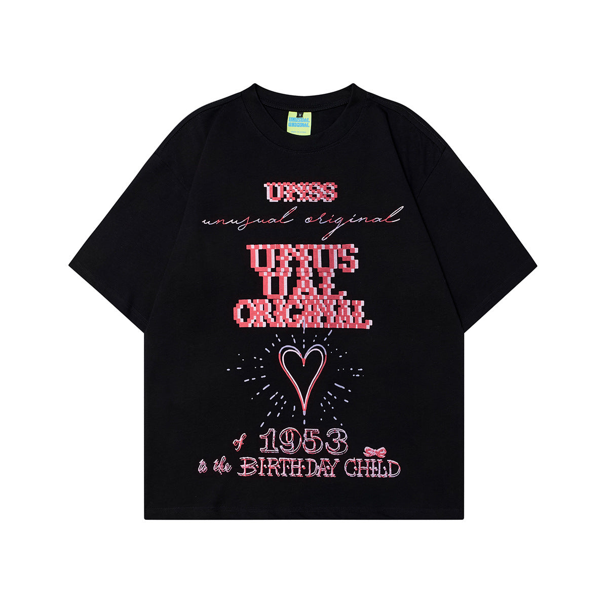 Unisex T-shirts Summer Letter Design Men's Loose Short Sleeve T-Shirt