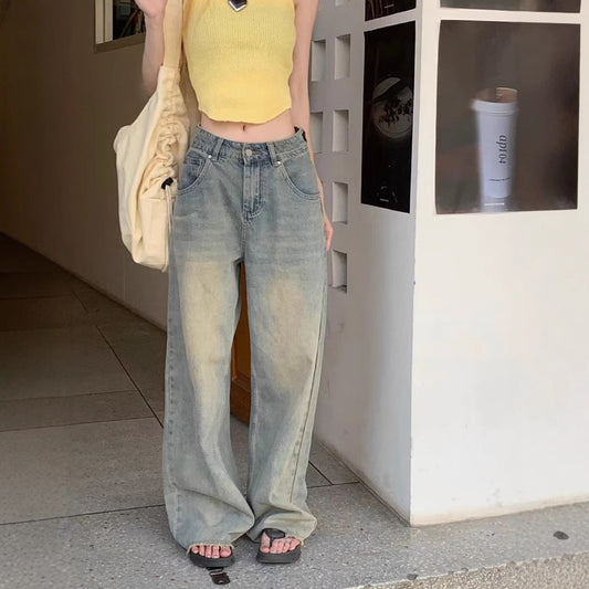 Women jeans high waist women retro loose