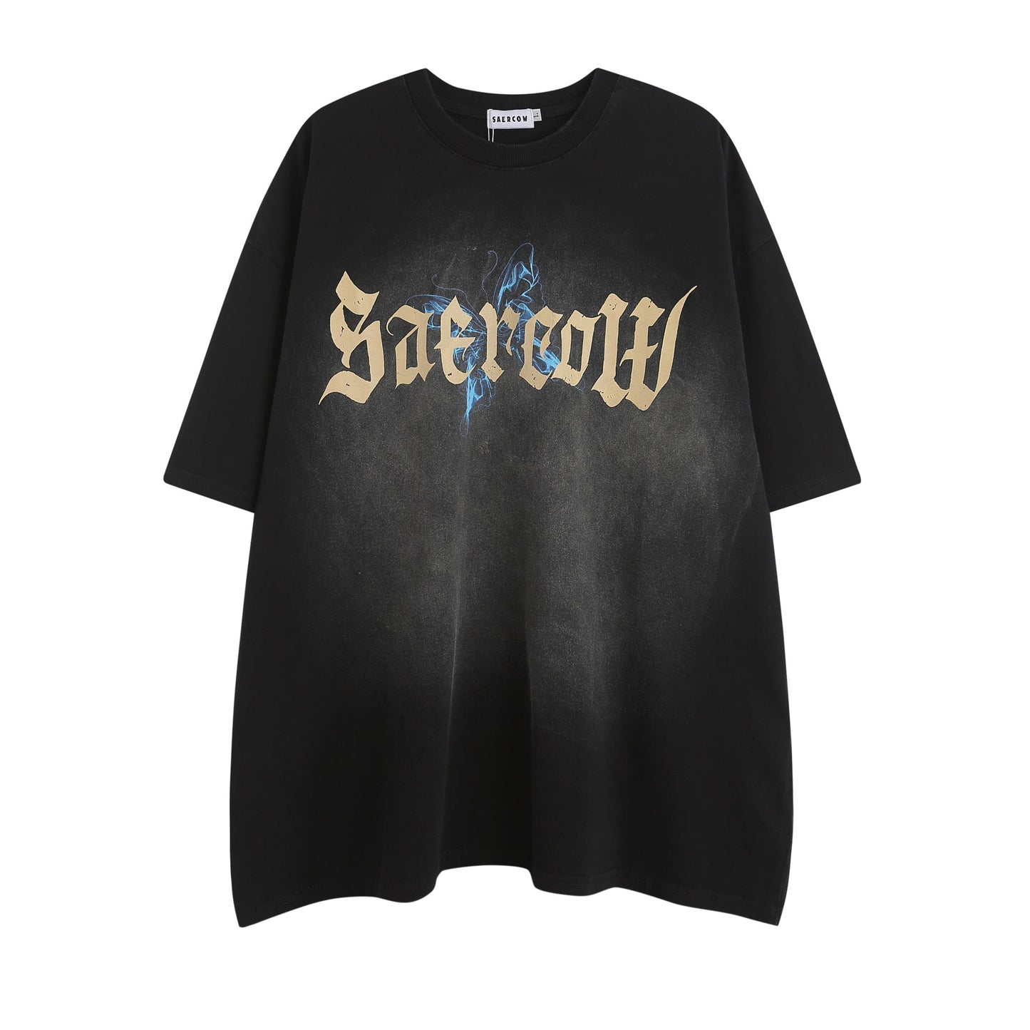 Unisex T-shirts Spring and Summer Wash Printed Short Sleeve T-Shirt