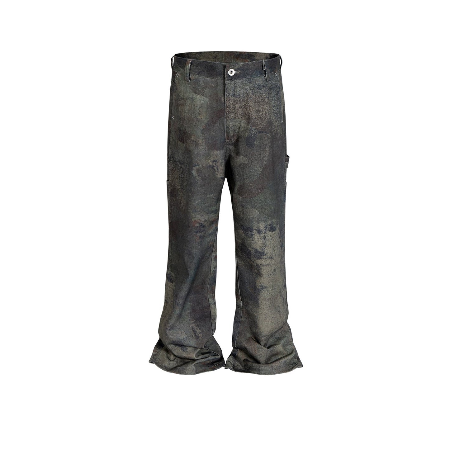 MIJKO Men's Vintage Pants MIJKO Men's Women's Camouflage Wide-footed Trousers