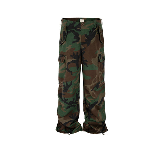 MIJKO Mens Vintage Pants MIJKO Men's Remaking Camouflage Overalls Casual Pants