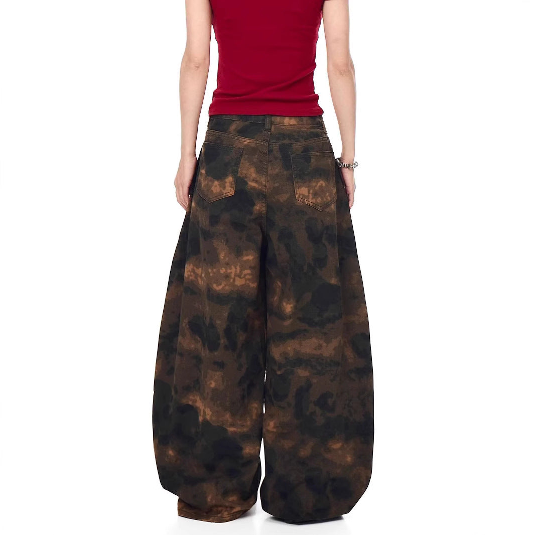 Women jeans high waist loose wide leg pants