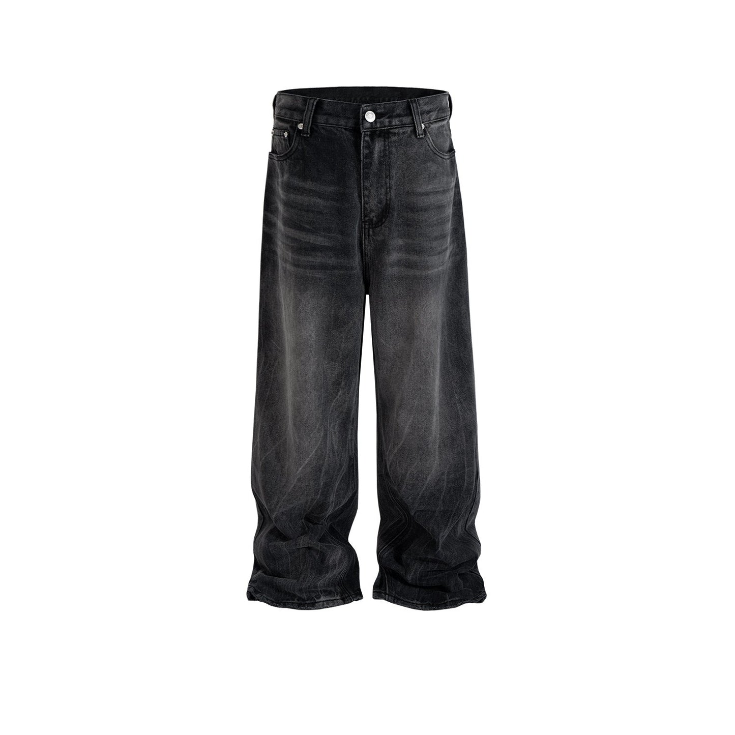 MIJKO Men Vintage Pants MIJKO washed trousers texture design men's and women's straight jeans