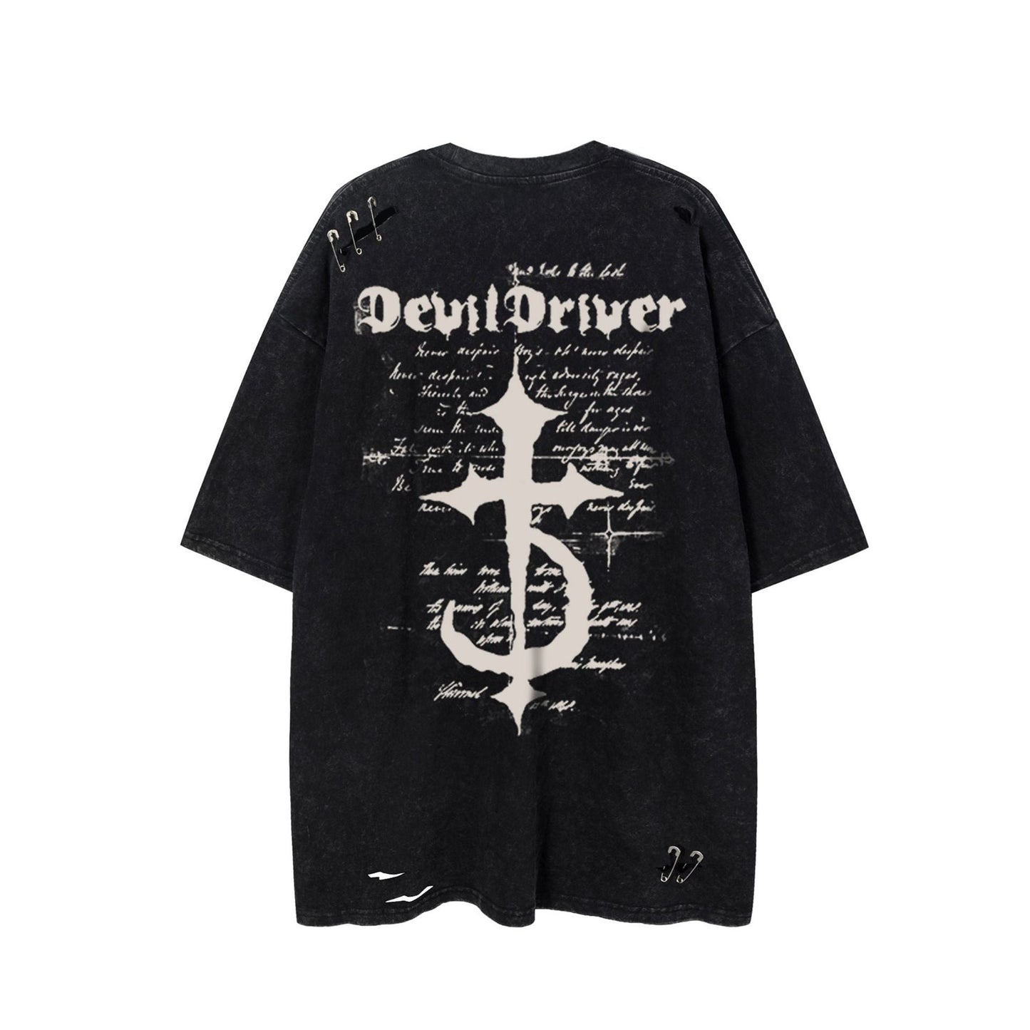 Unisex T-shirts Street Anchor Cross Old Short Sleeve T-Shirt