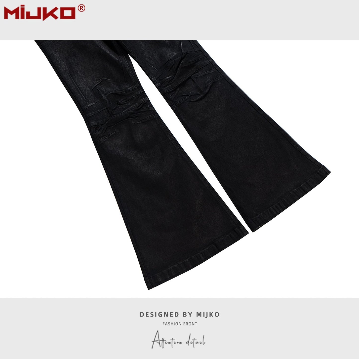MIJKO Mens Vintage Pants BootCut Jeans