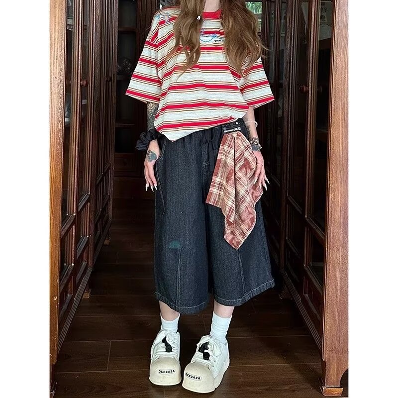 Women's Jeans Retro Women's Loose Cropped Pants