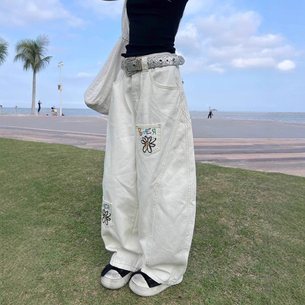 Women jeans retro women summerloosepants