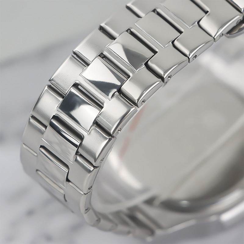 Men's Watches Steel Strap Quartz Watch Waterproof Butterfly Buckle Alloy Watch Watch