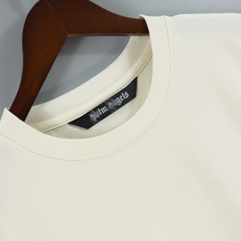 Palm Angels T Shirts Sketch Break Shark Alphabet Short Sleeve T-Shirt
