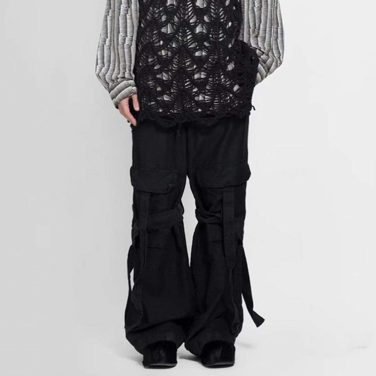 MIJKO Men's Vintage Pants MIJKO Men's Women's Straight Pull Overalls