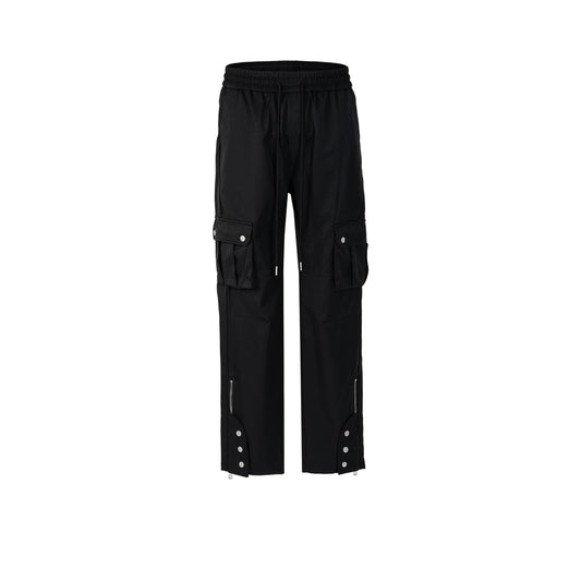 MIJKO Men's Vintage Pants MIJKO Men's Women's Functional Trousers Zipper Pants Casual Sweatpants