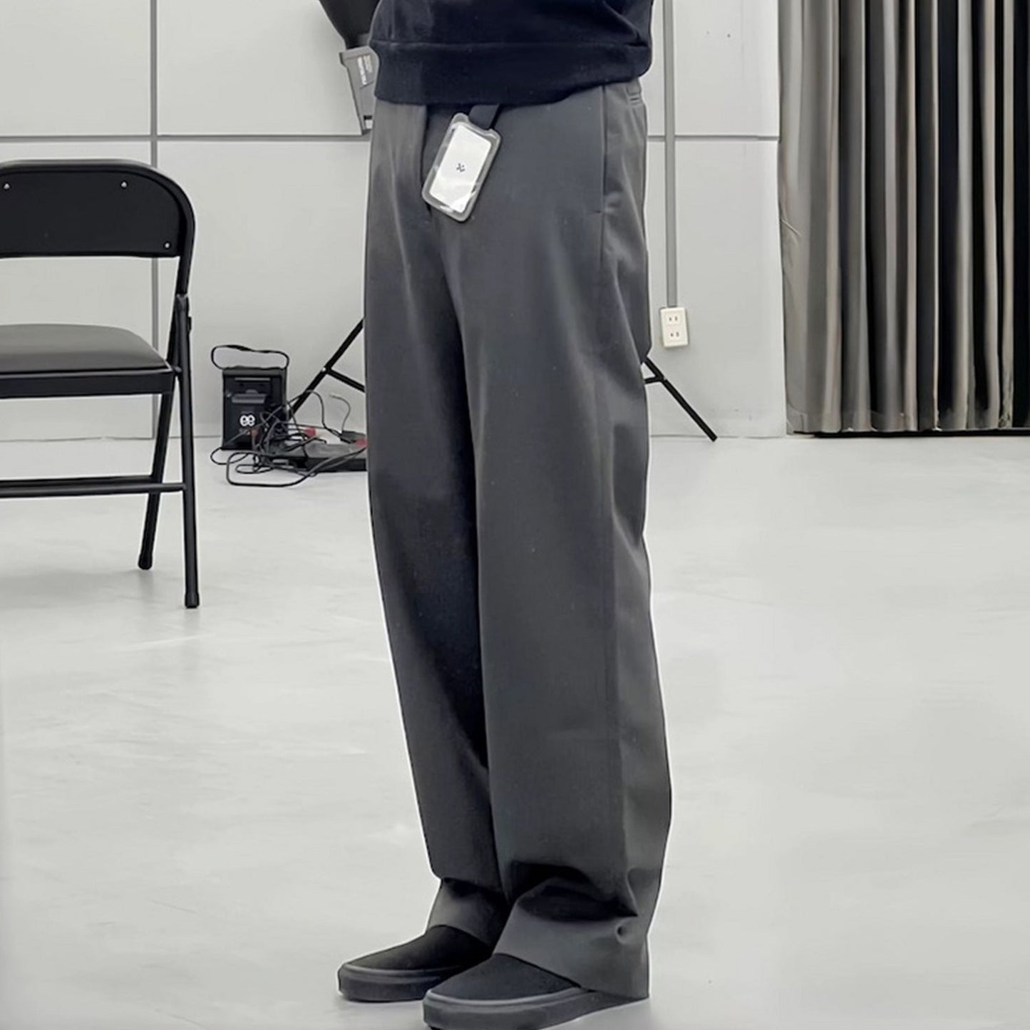 MIJKO Men's Vintage Pants MIJKO straight-leg trousers men's and women's cotton casual trousers