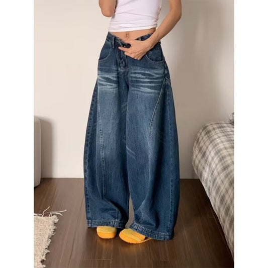 Women Jeans Vintage Loose High Waist