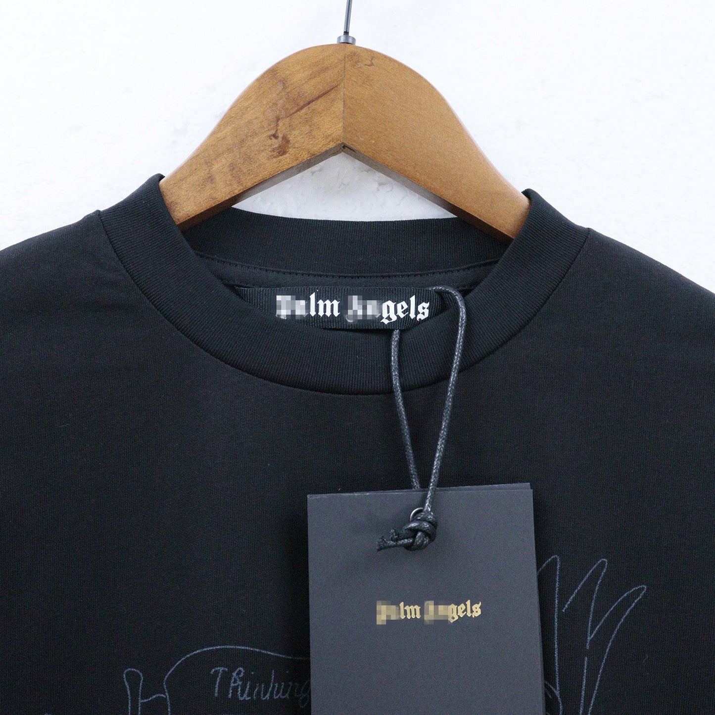 Palm Angels T-Shirts Pigeon Flow Lacquer Letter Foam Short Sleeve T-Shirt