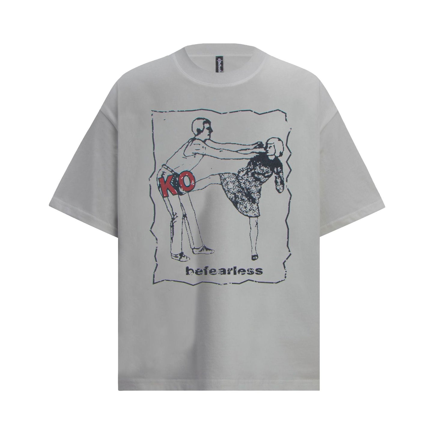 Unisex T-shirts 6110 Summer Painting Pattern Men's Loose Short Sleeve T-Shirt