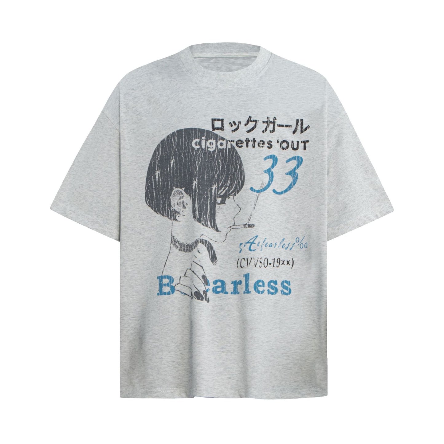 Unisex T-shirts Street Vintage Comic Character Men's Loose Short Sleeve T-Shirt