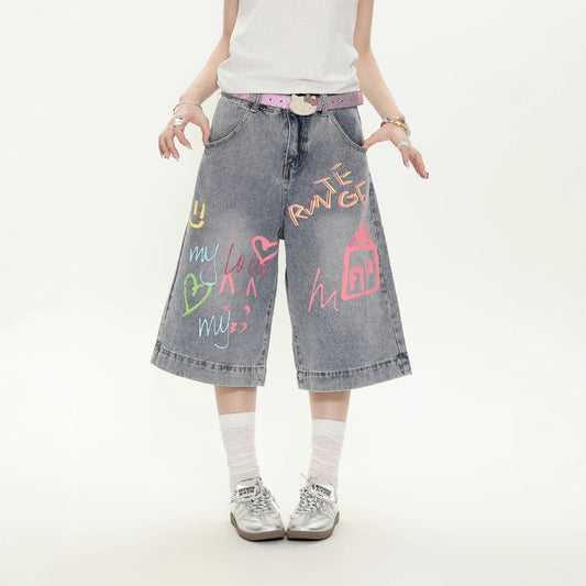 Women jeans summerloose cropped pants