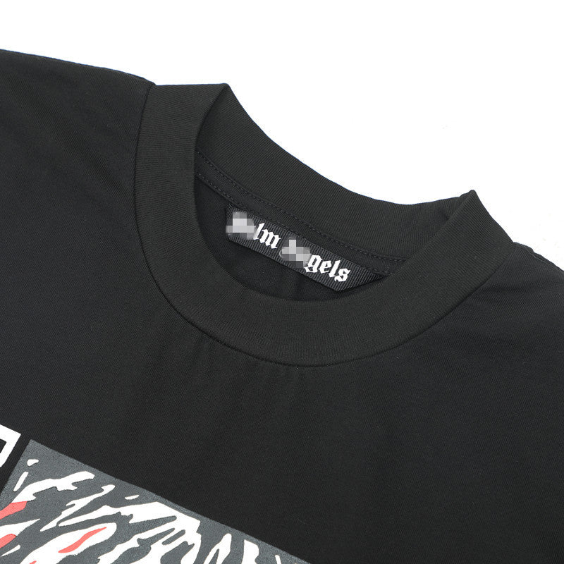 Palm Angels T Shirts Angel Alphabet Slogan Short Palm Sleeve T-Shirt