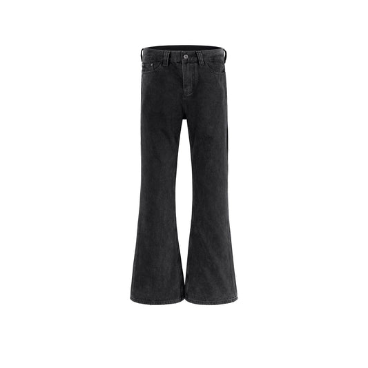 MIJKO Mens Vintage Pants MIJKO Mens Women's Trousers Demna Flared Washed Flared Jeans