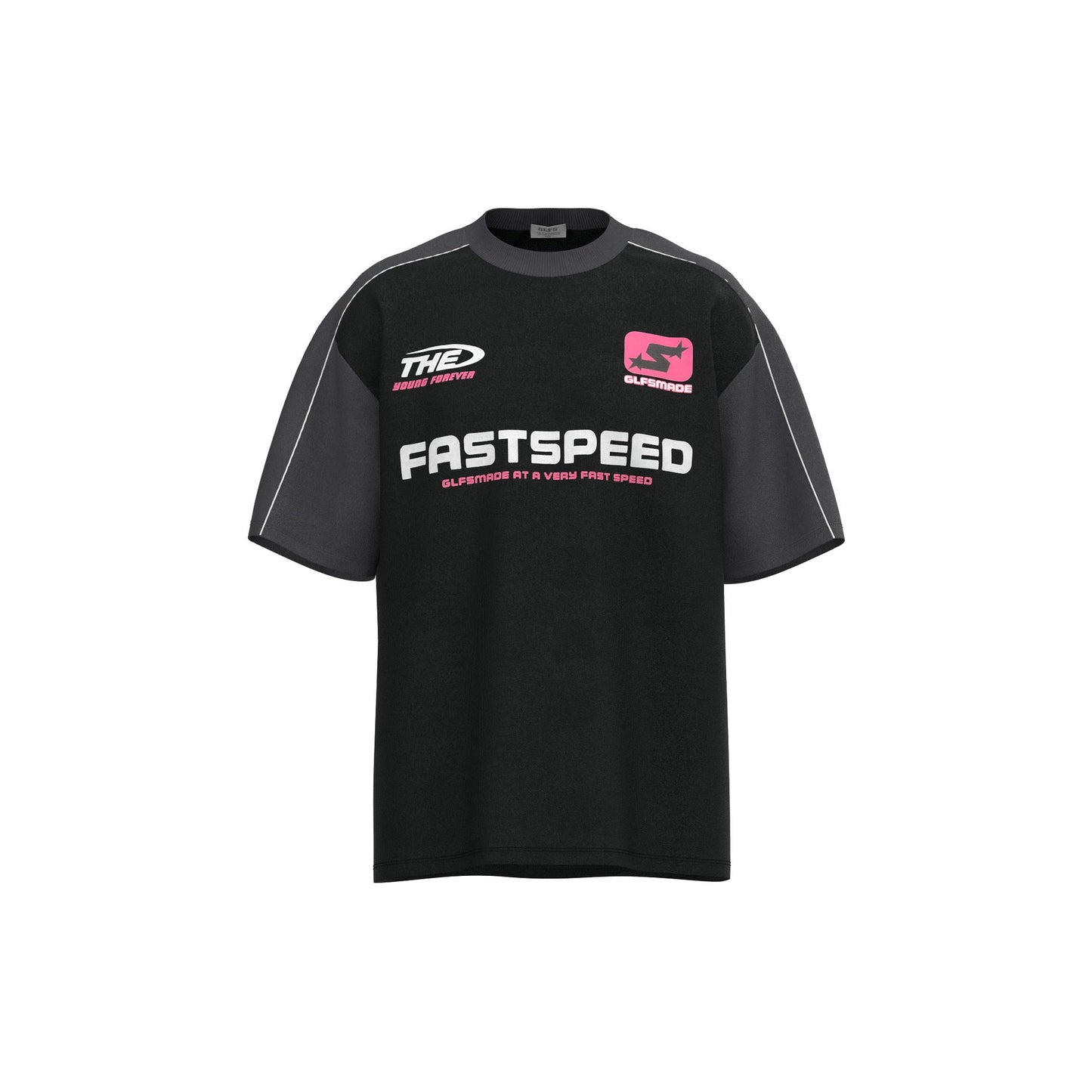 Unisex T-shirts Summer Letter Men's Loose Splicing Short Sleeve T-Shirt