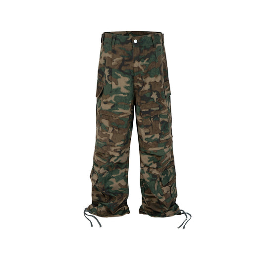 MIJKO Men's Vintage Pants MIJKO Men's Women's Camouflage Overalls Leggings Foot Casual Trousers
