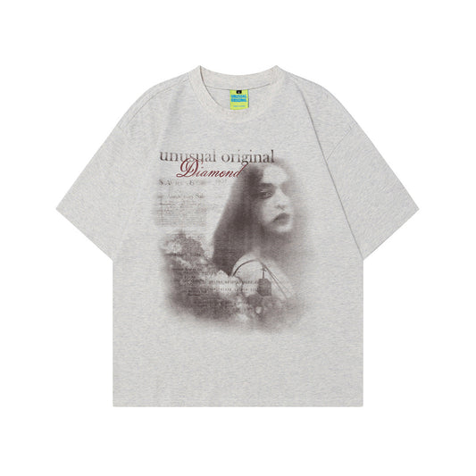 Unisex T-shirts Summer Figure Pattern Retro Men's Short Sleeve T-Shirt