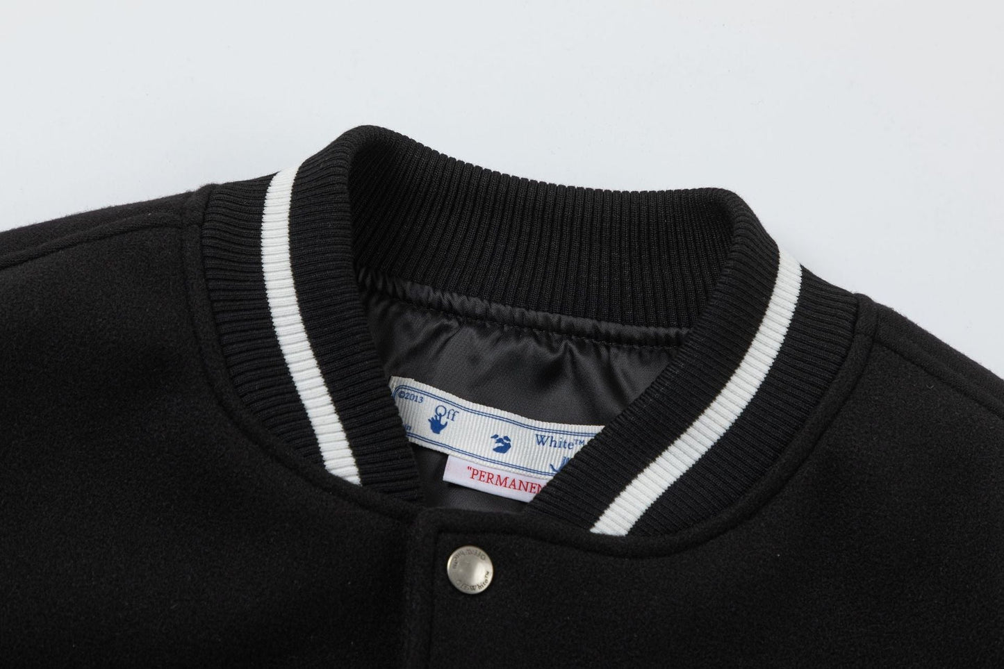 Off White Jacket Spring and Autumn OW Cartoon Bird Pattern Baseball Jacket Jacket