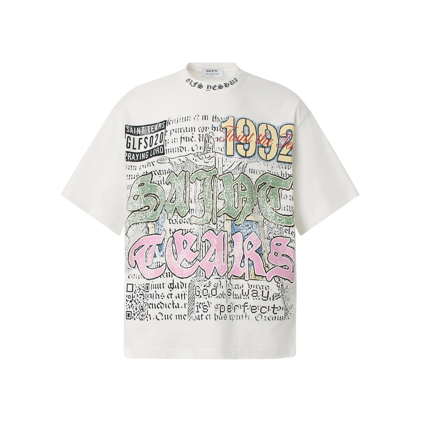 Unisex T-shirts Summer men's and women's creative alphabet map loose short-sleeved T-shirts