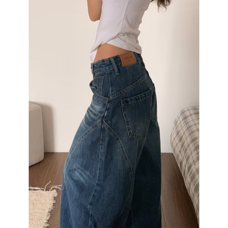 Women Jeans Vintage Loose High Waist