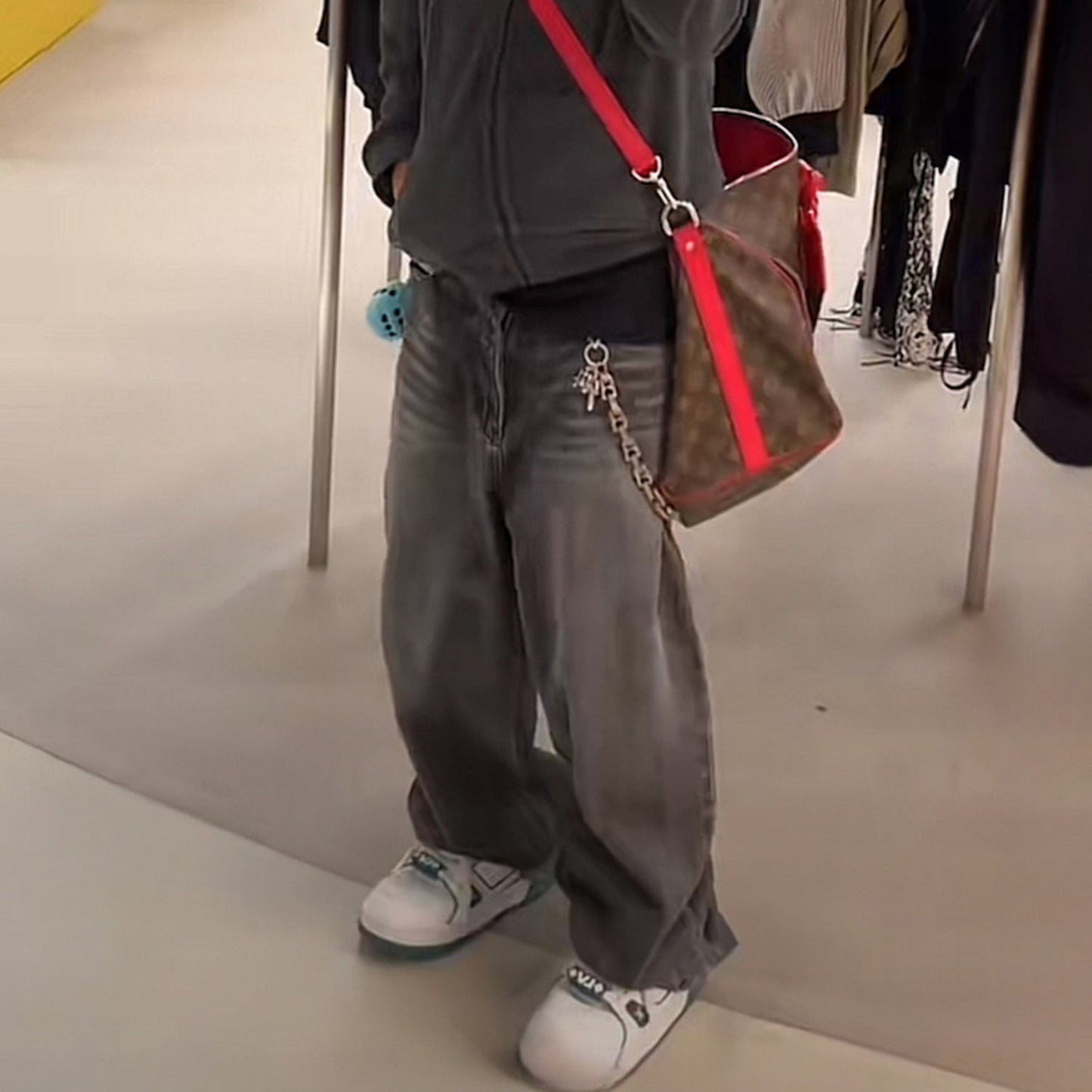 MIJKO Men Vintage Pants MIJKO washed trousers texture design men's and women's straight jeans