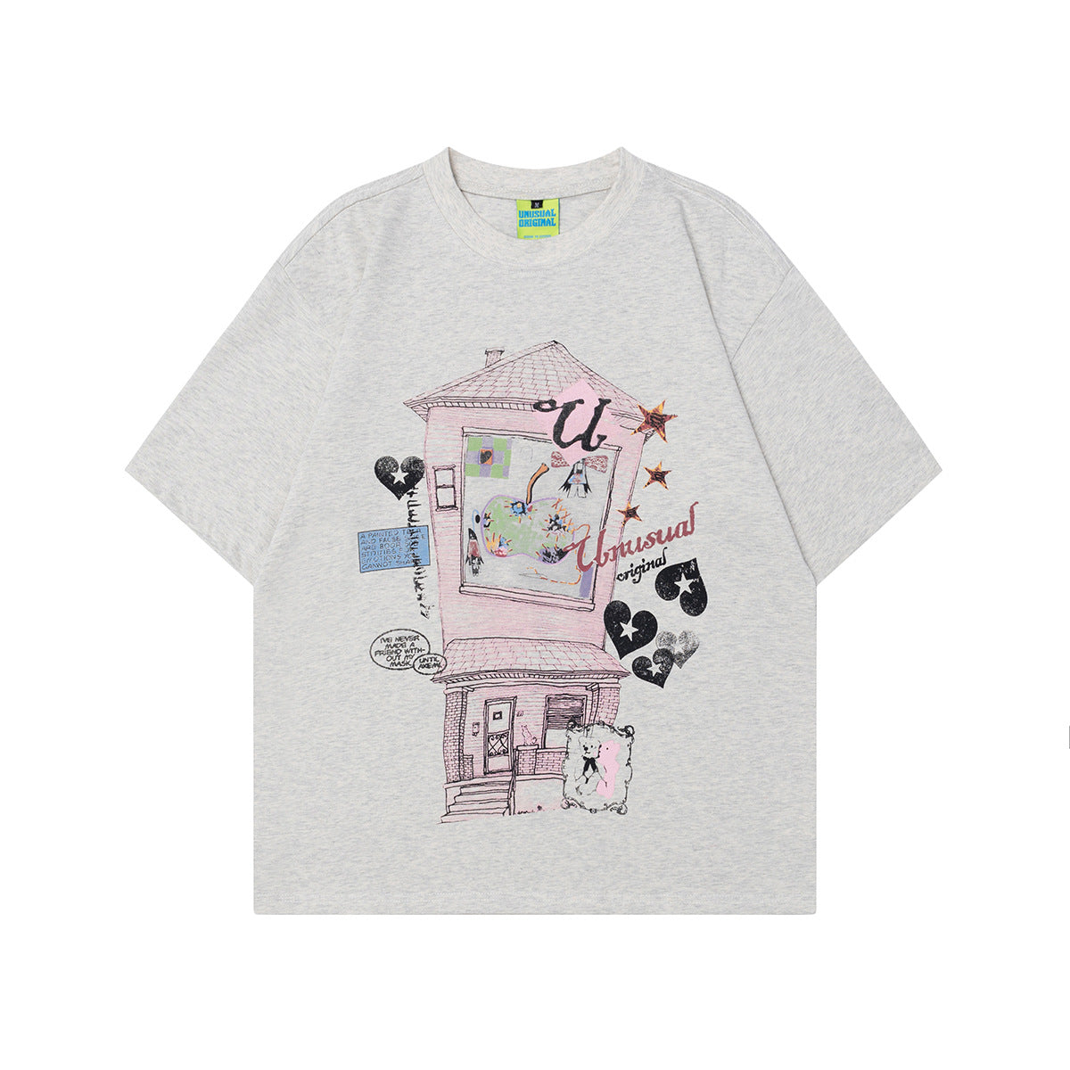 Unisex T-shirts High Sense Painting Pattern Design Vintage T-Shirt