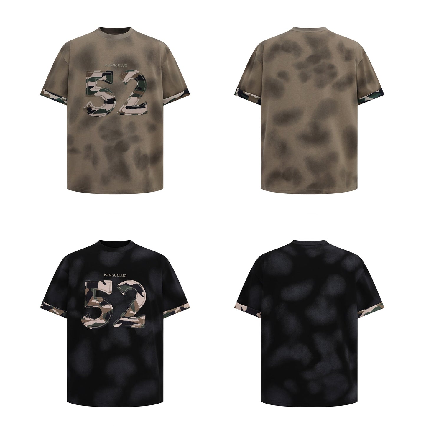 Unisex T-shirts Summer men's and women's simple stickers embroidered loose short-sleeved T-shirts