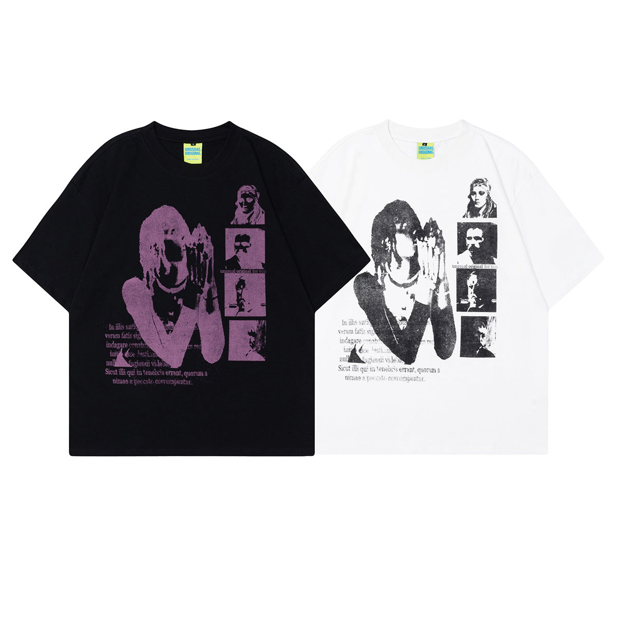 Unisex T-shirts Summer Painting Figure Men's Short Sleeve T-Shirt