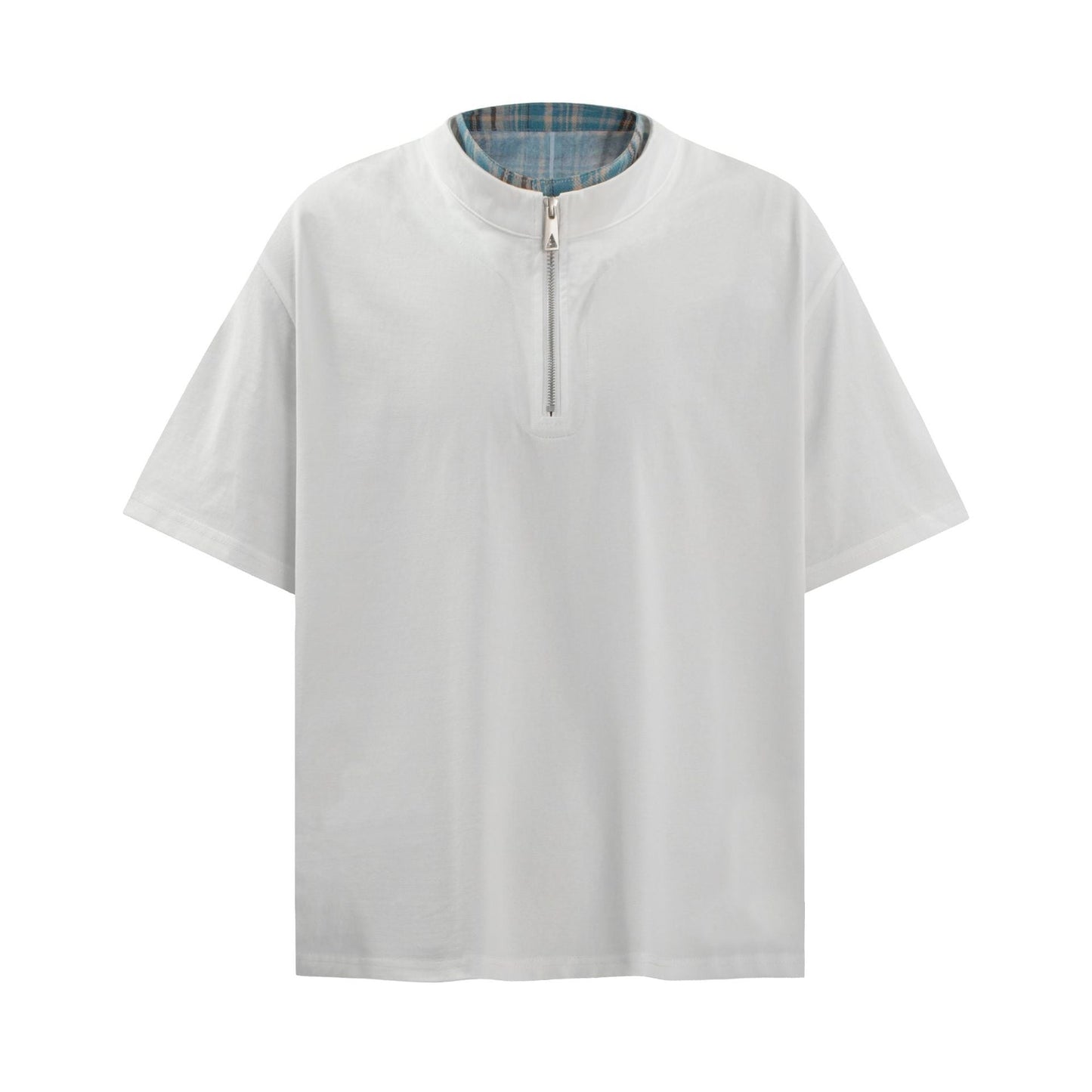 Unisex T-shirts Street Vintage Fake Two-piece Men's Loose Short Sleeve T-Shirt