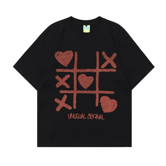 Unisex T-shirts Summer Jiugongge Love Men's Loose Short Sleeve T-Shirt