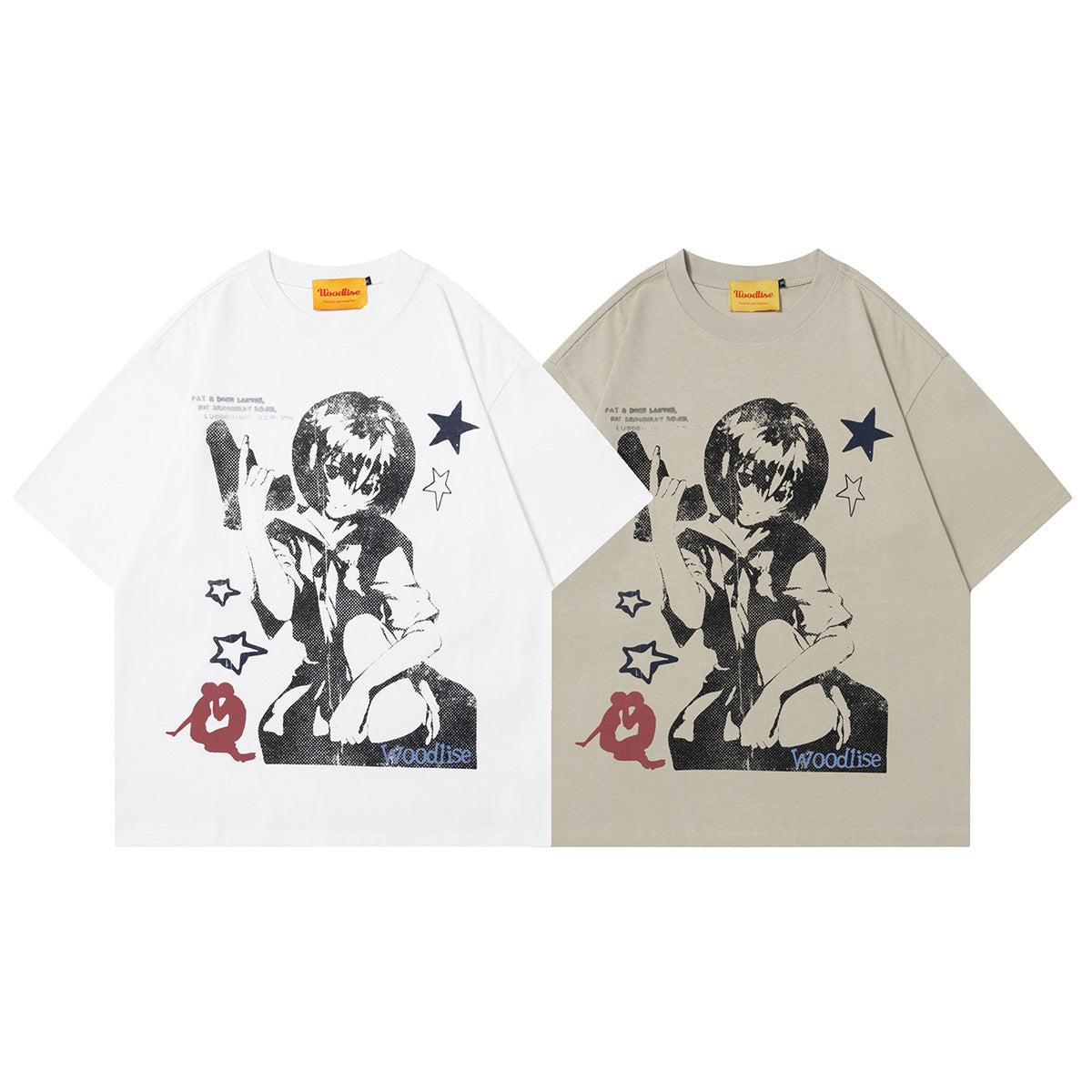 Unisex T-shirts Summer Graffiti Men's Loose Short Sleeve T-Shirt