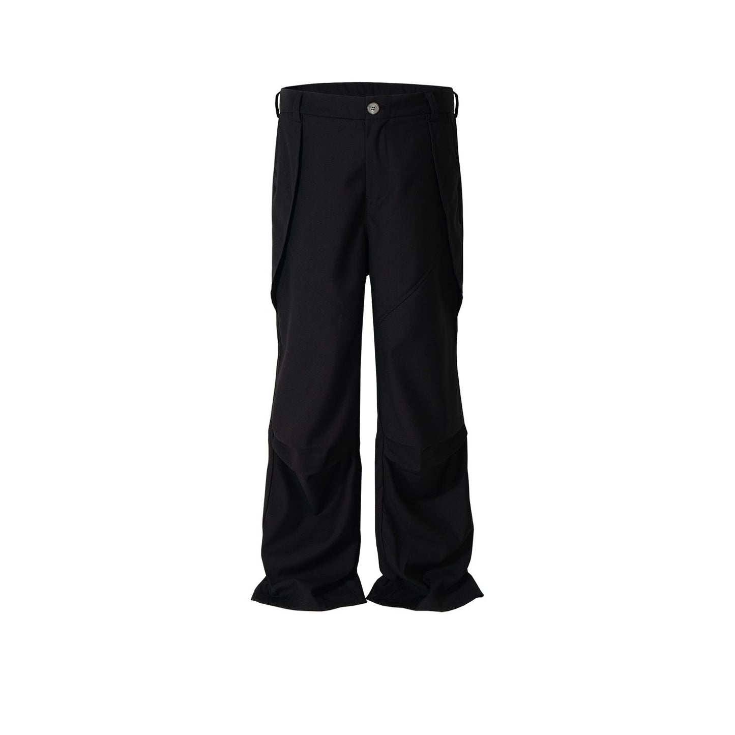 MIJKO Men Vintage Pants MIJKO Spliced trousers pleated casual trousers