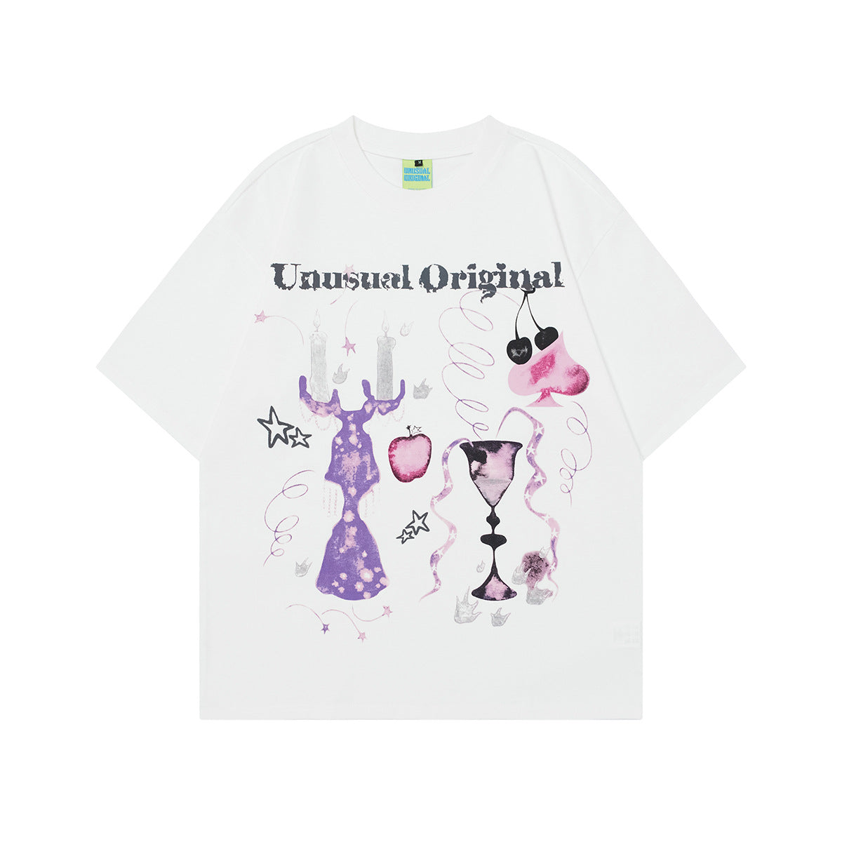 Unisex T-shirts Summer Painting Men's Loose Short Sleeve T-Shirt