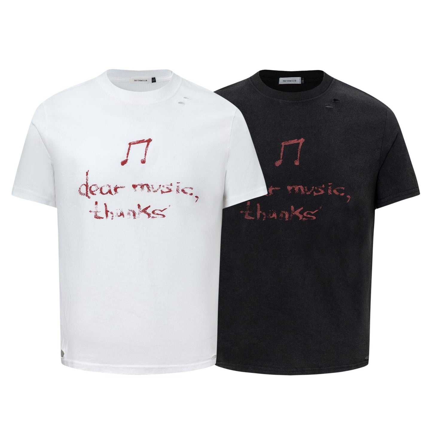 Unisex T-shirts Summer Hand-drawn Letter Men's Short Sleeve T-Shirt