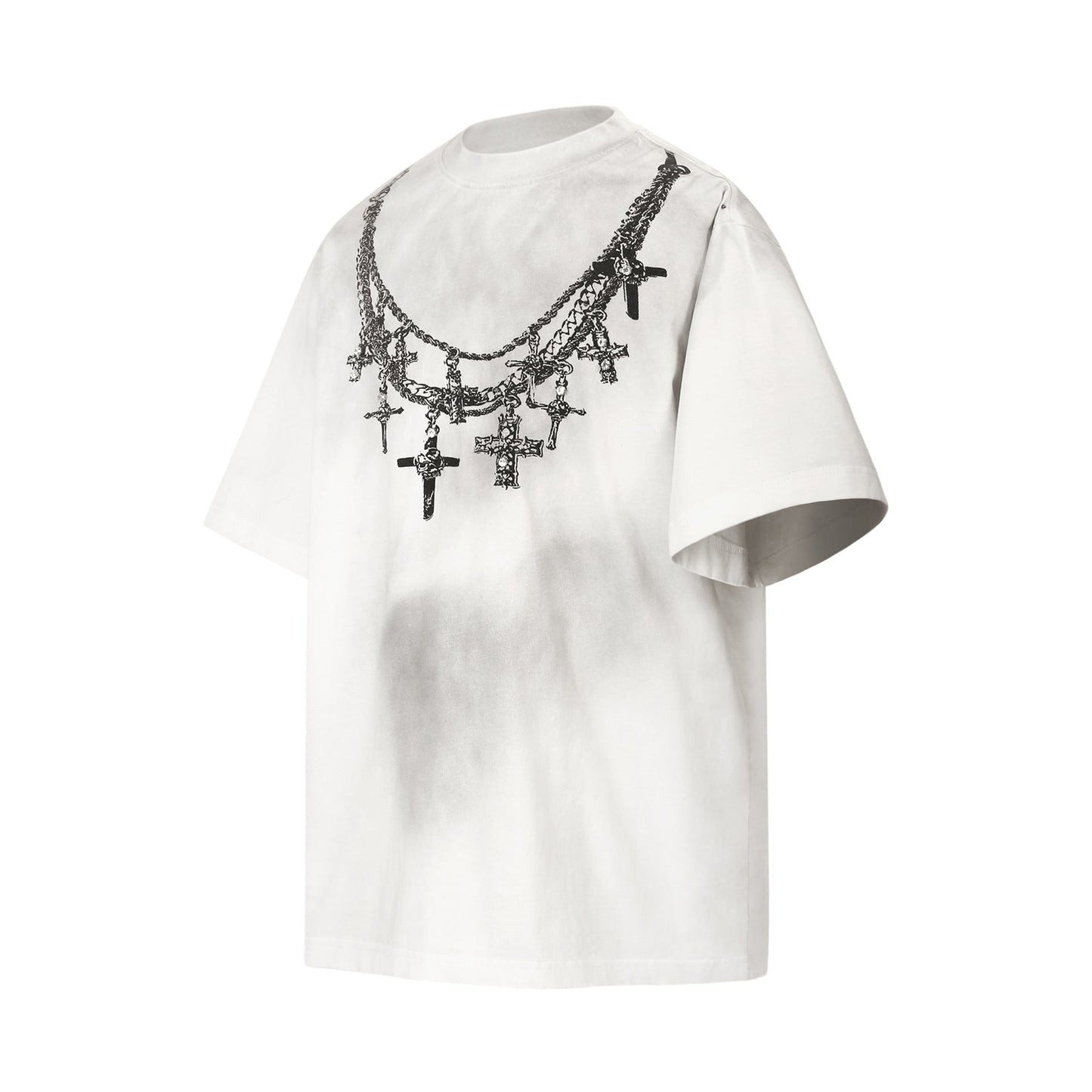 Unisex T-shirts Summer Necklace Print Men's Short Sleeve T-Shirt