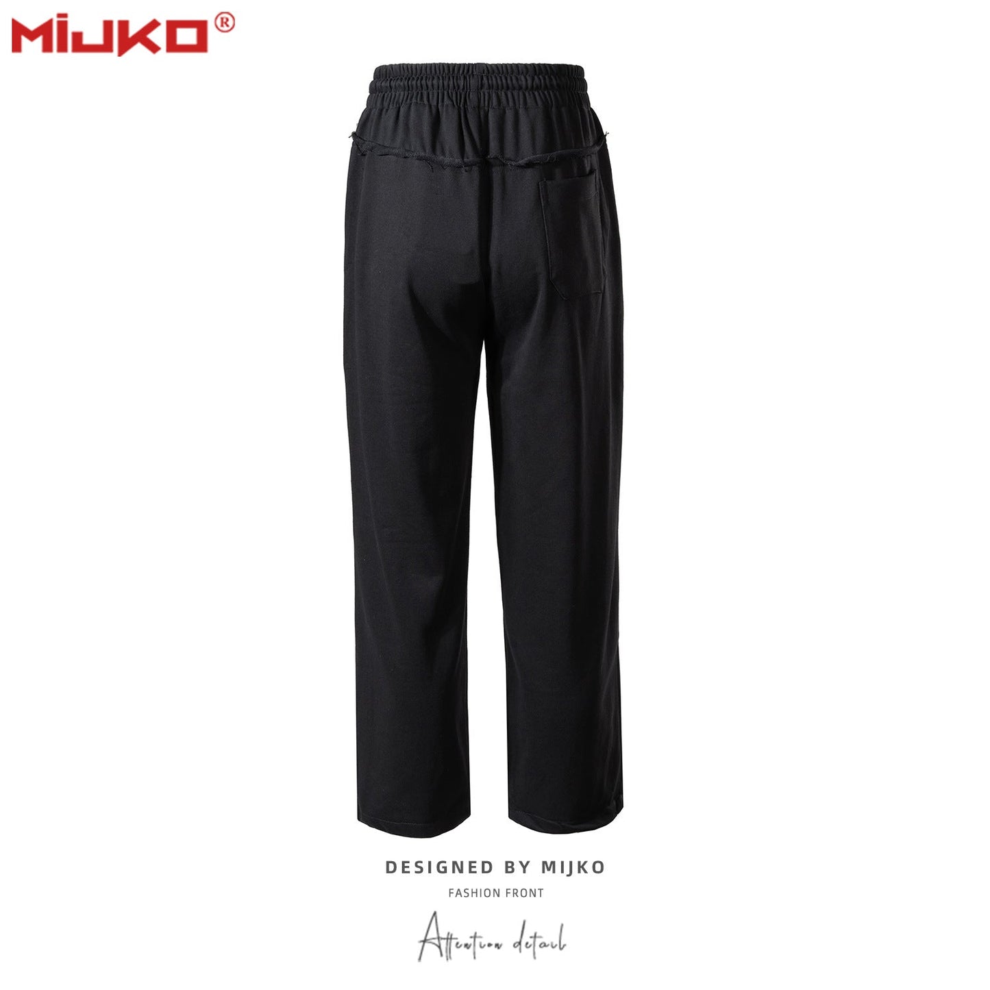 MIJKO Men Vintage Pants Spliced Sweatpants Casual Pants