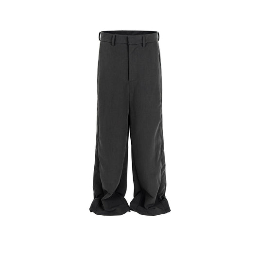 MIJKO Men's Vintage Pants MIJKO Zipper Design Casual Trousers Men's and Women's Three-dimensional Wide Legs