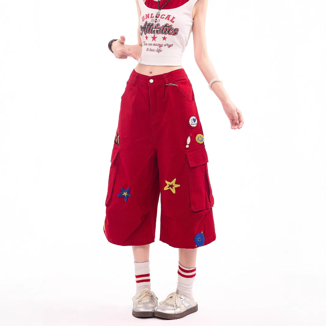 Women jeans summer loose cropped pants